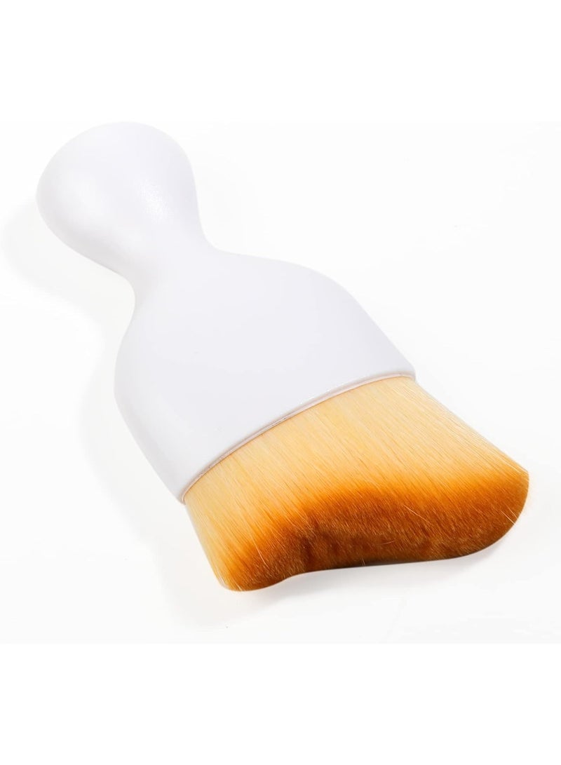 فرشاة تنظيف داخلية للسيارة بشعيرات ناعمة - فرشاة تنظيف لوحة القيادة وفتحات التهوية للغبار، الأوساخ وتفصيل الداخلية (أبيض) - Image 1